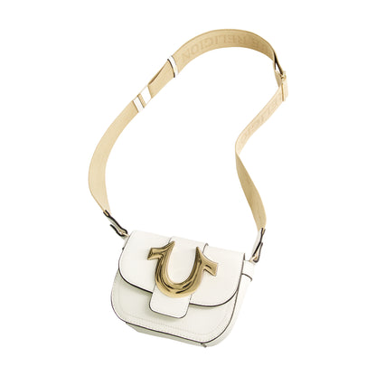 True Religion mini flap crossbody - white