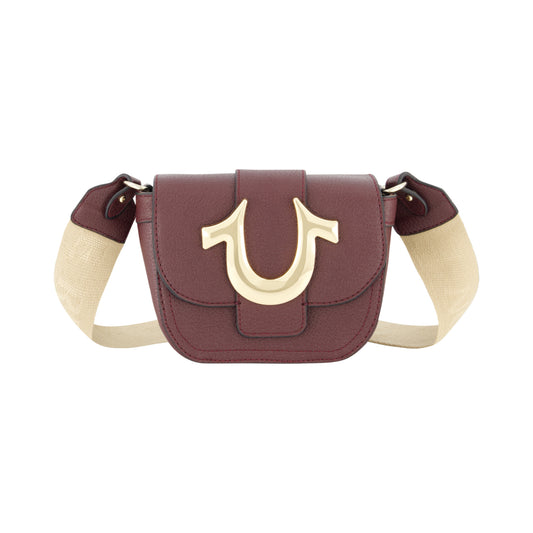 True Religion Mini Flap Crossbody, Wine