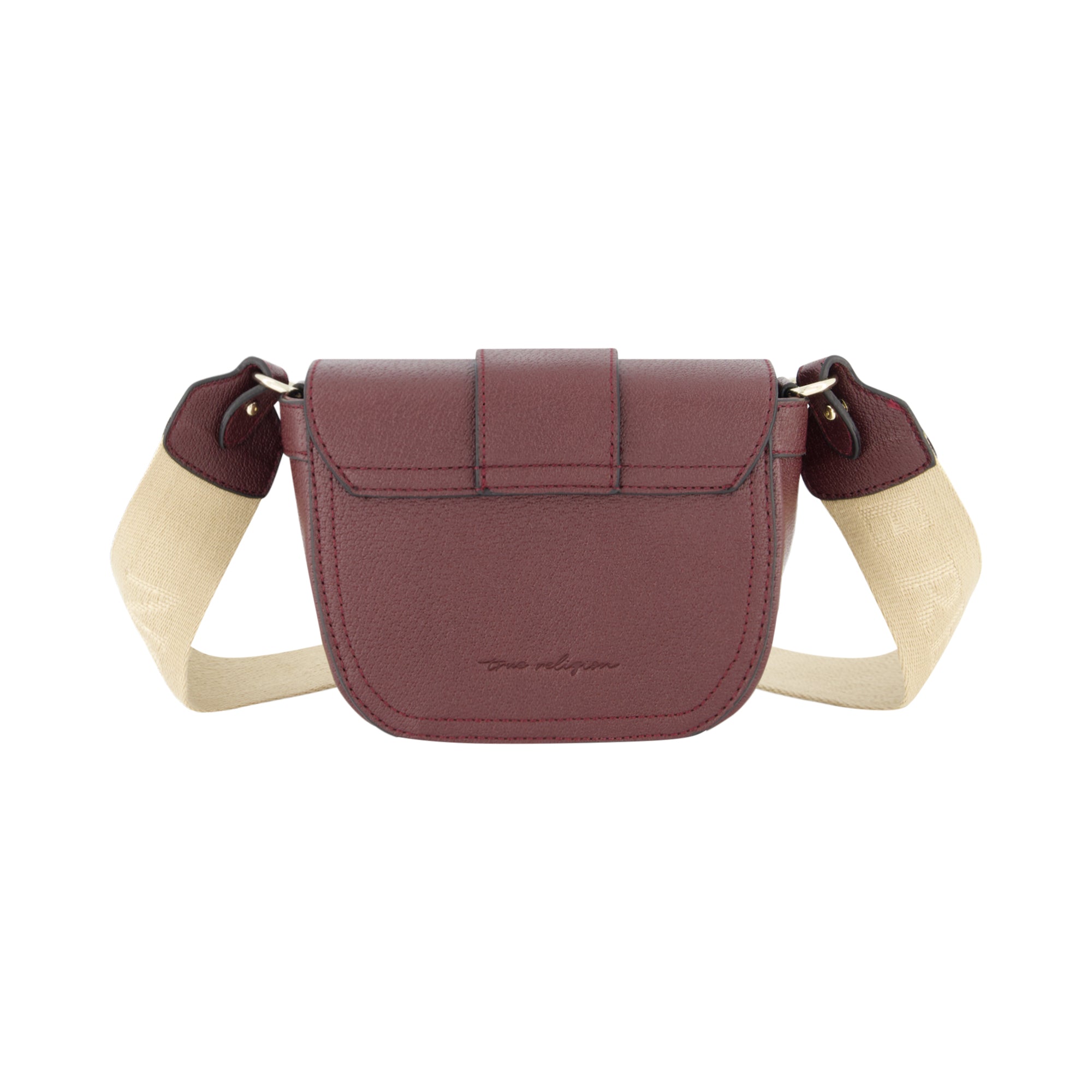 True Religion Mini Flap Crossbody, Wine