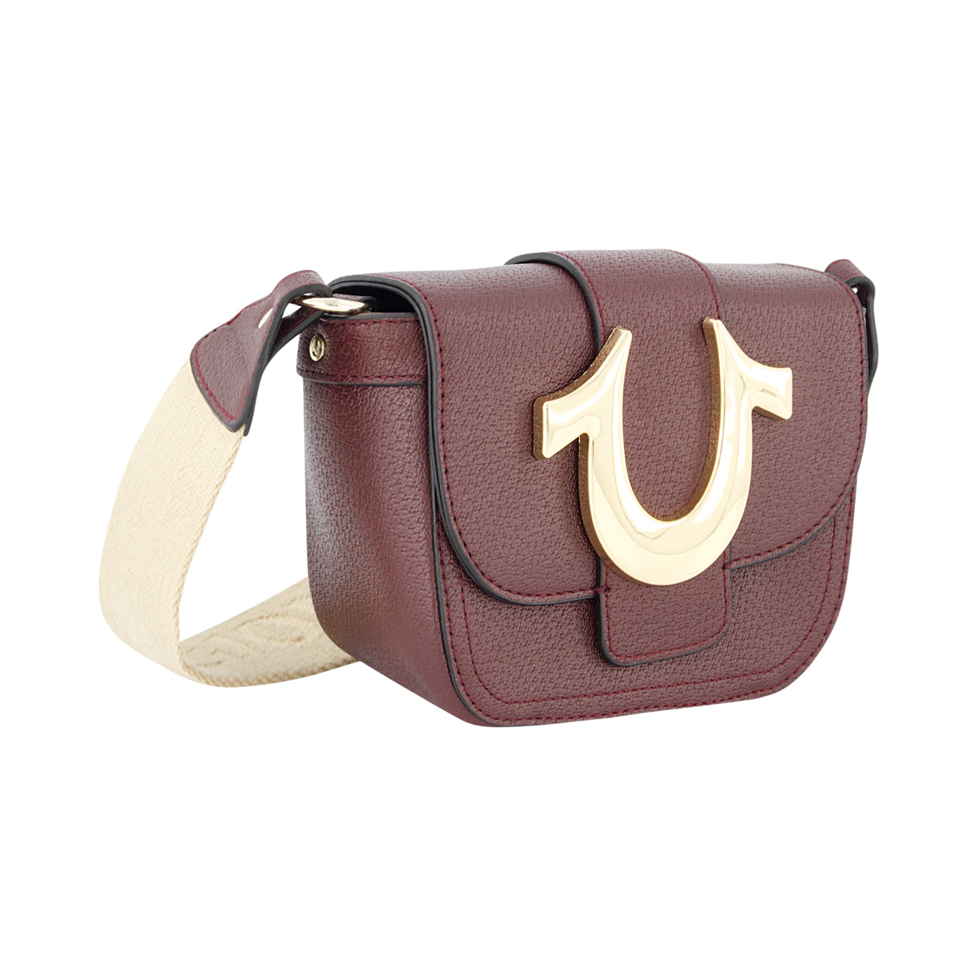 True Religion Mini Flap Crossbody, Wine