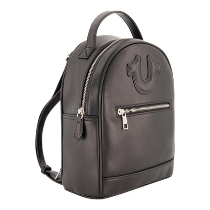 True Religion Horseshoe Motif Backpack And Coin Bag, Black