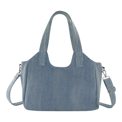 True Religion Horseshoe Stitch Denim Satchel, Denim