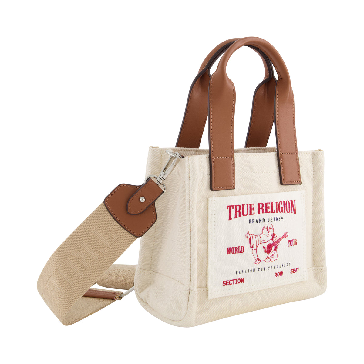 True Religion Mini Tote, Natural