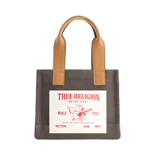 True Religion Mini Tote, Grey