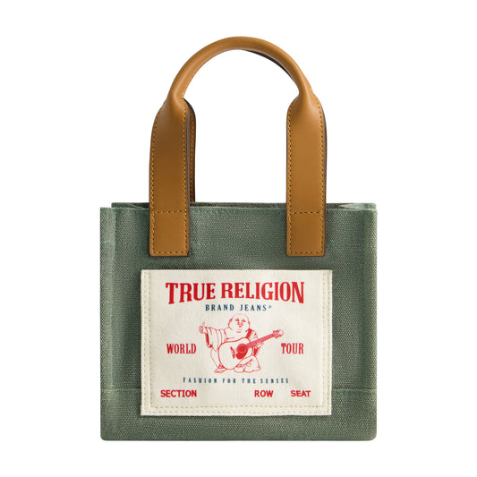 True Religion mini tote, sage