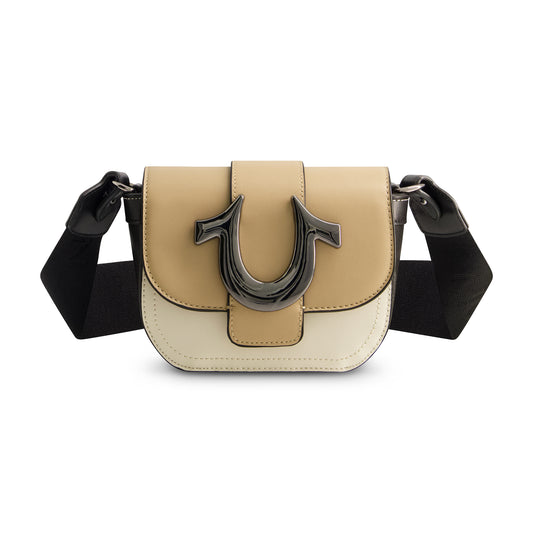 True Religion Color Block Crossbody, Camel