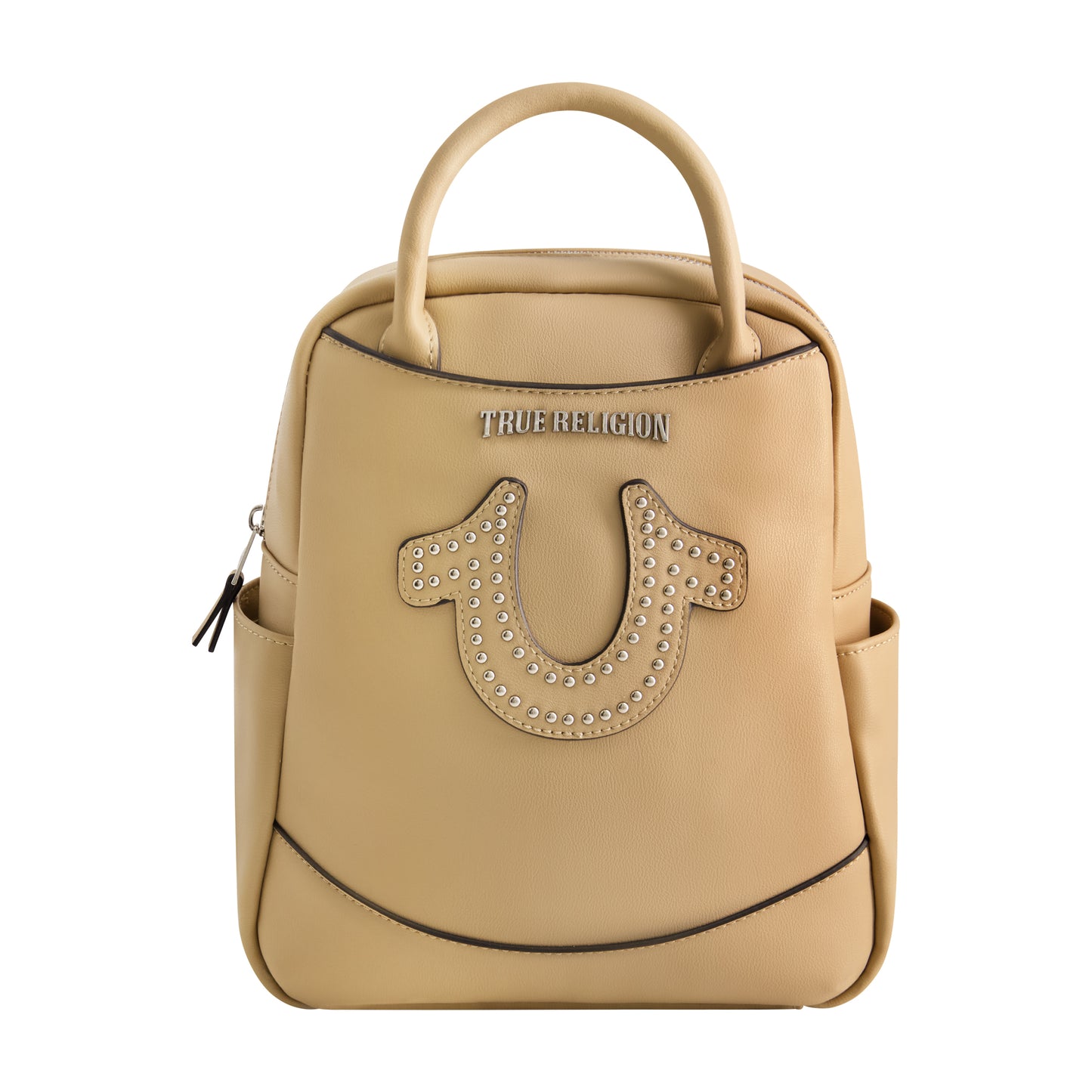 True Religion Studded Horseshoe Mini Backpack, Camel