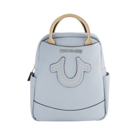 True Religion Studded Horseshoe Mini Backpack, Blue