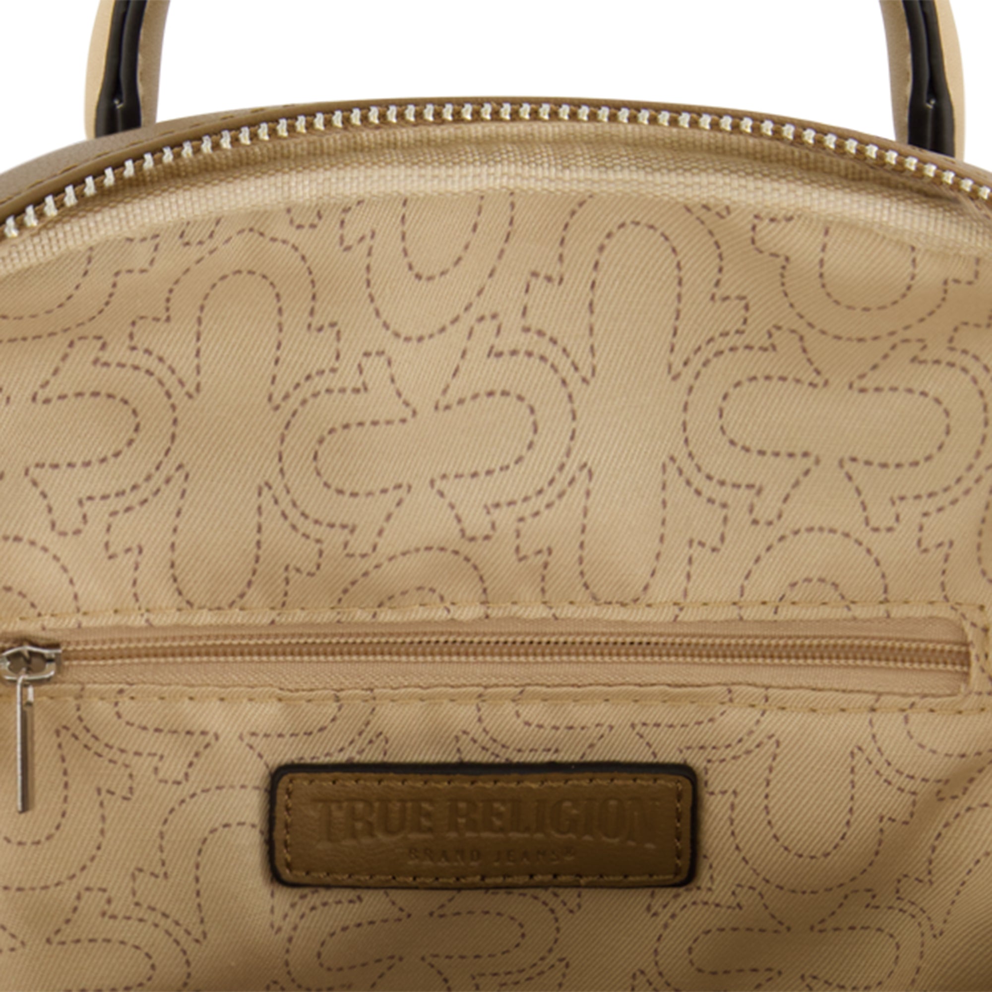 True Religion Studded Horseshoe Mini Backpack, Brown