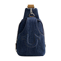 True Religion Stitched Horseshoe Sling, Dark Denim