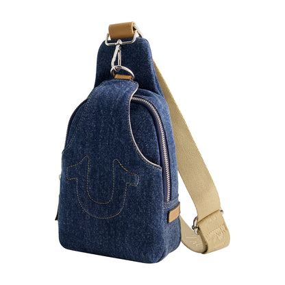 True Religion Stitched Horseshoe Sling, Dark Denim