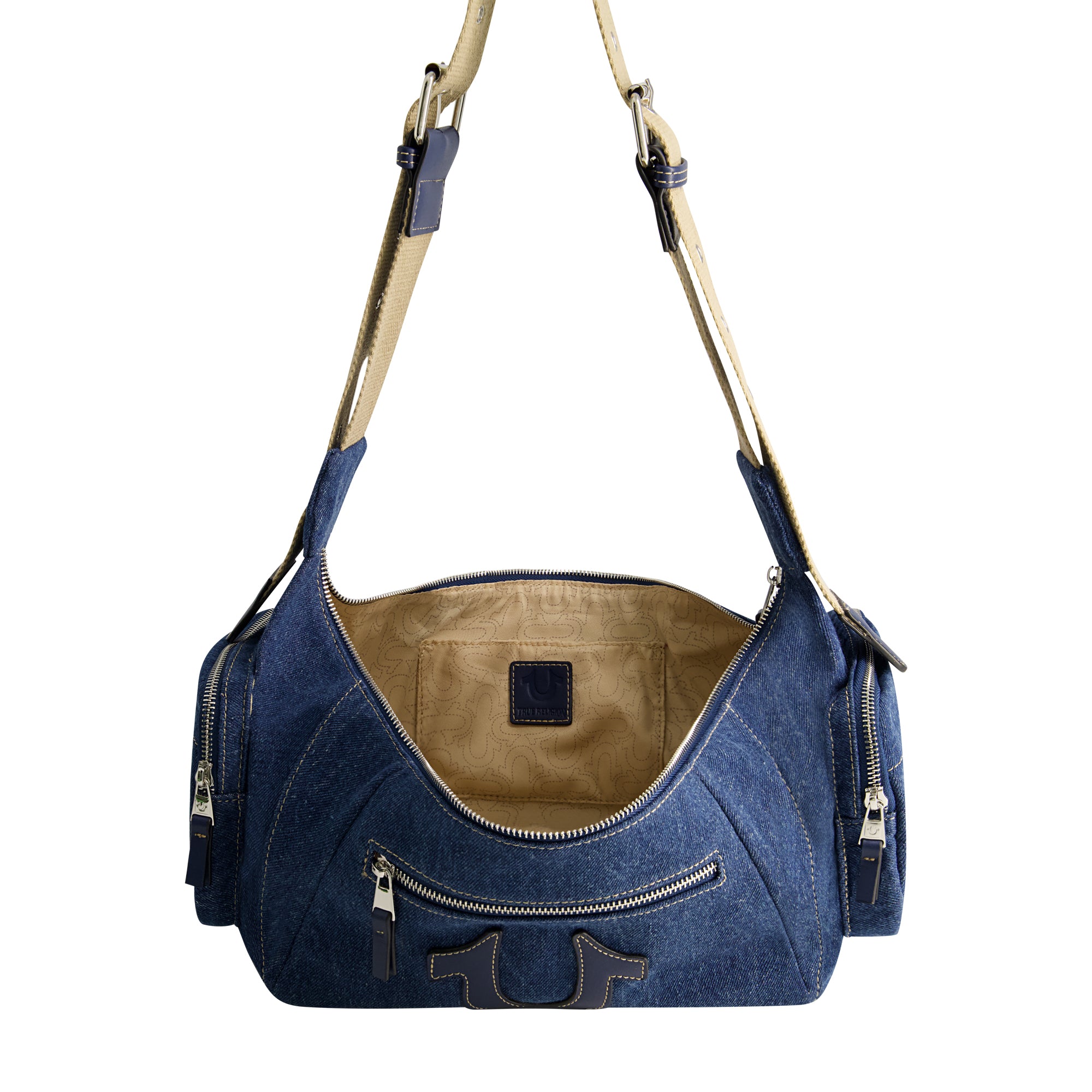 True Religion Horseshoe Motif Slouchy Hobo, Dark Denim