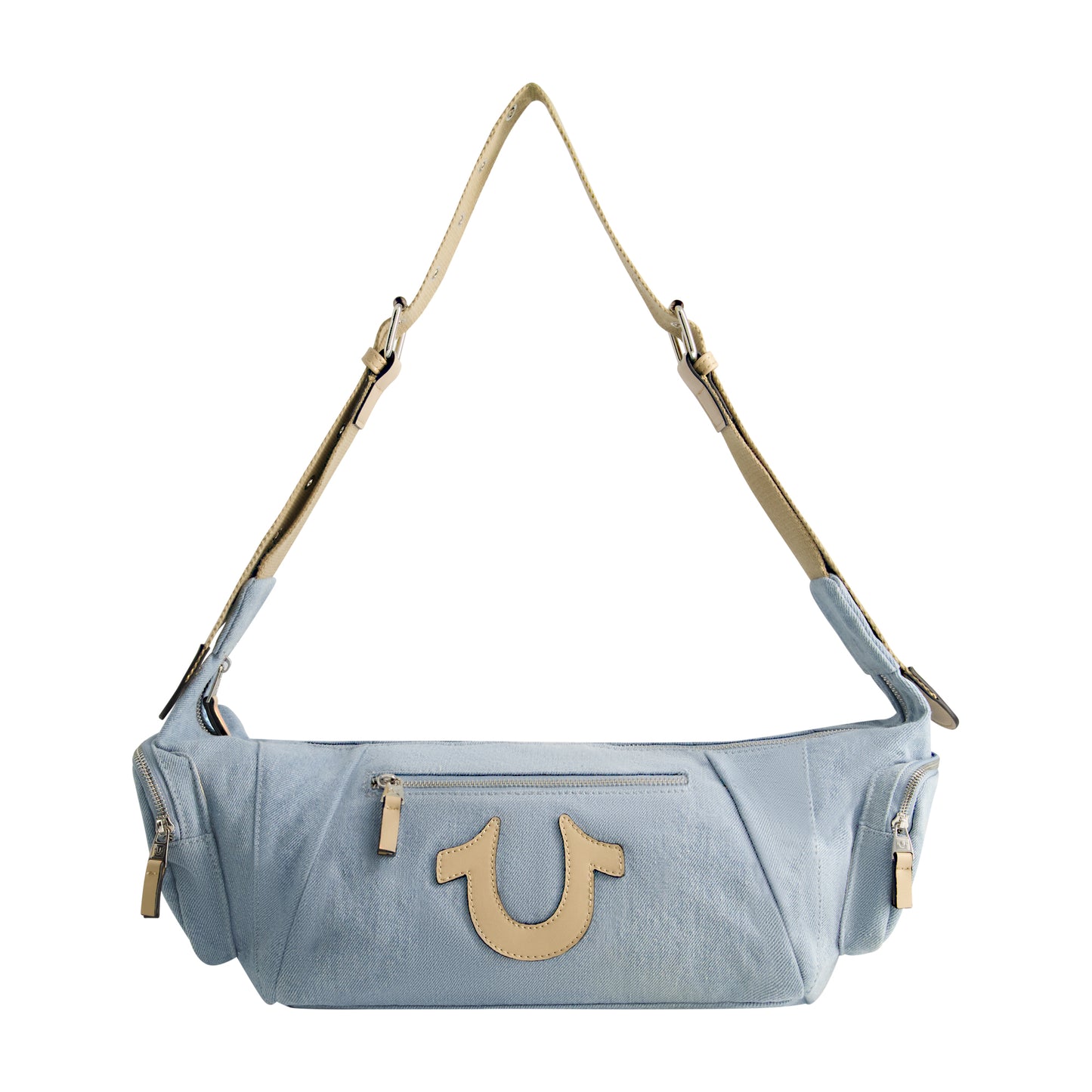 True Religion Horseshoe Motif Slouchy Hobo, Light Blue