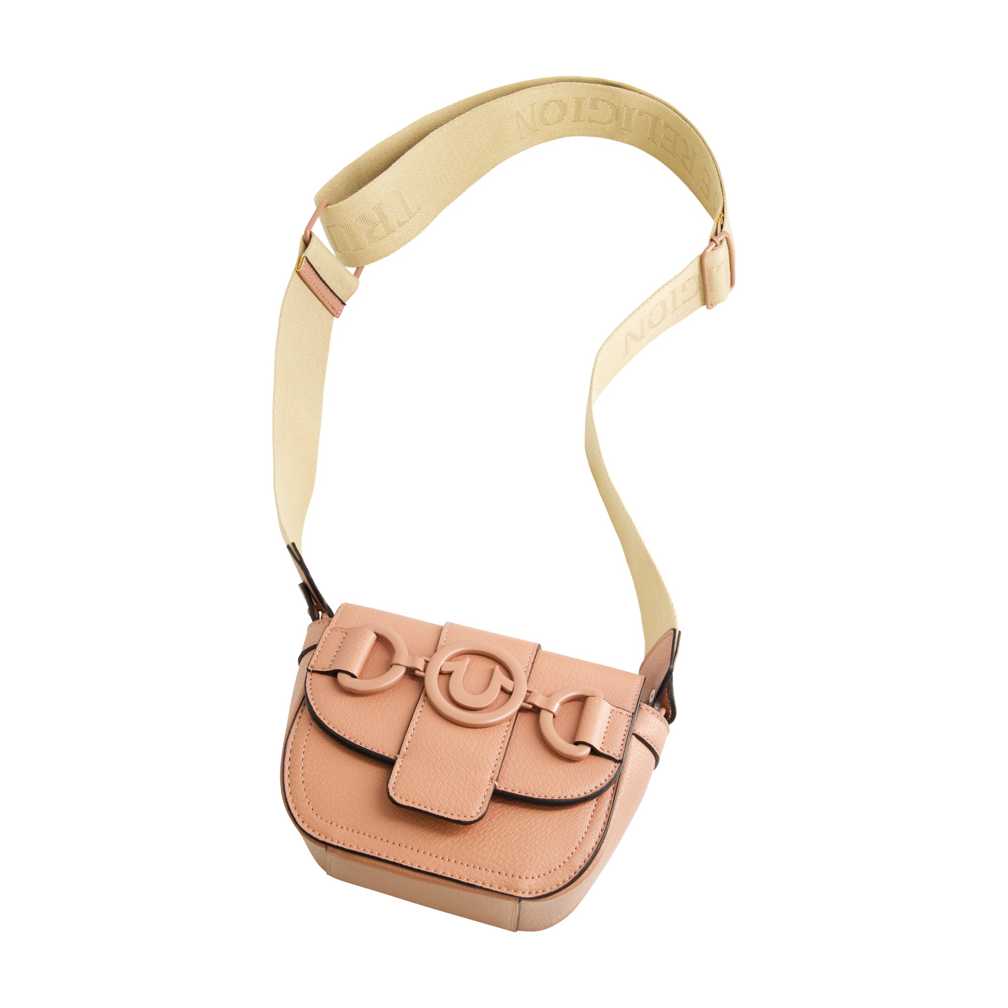 True Religion Coated Hardware Mini Crossbody, Pink