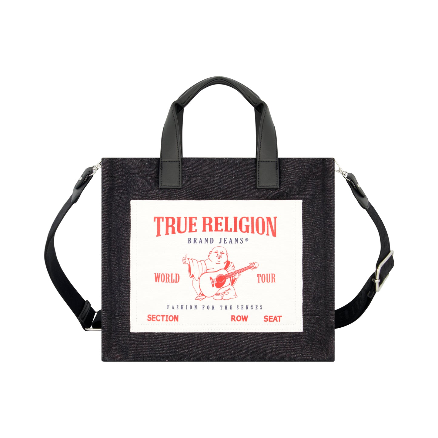 True Religion Medium Pocket Tote, Black