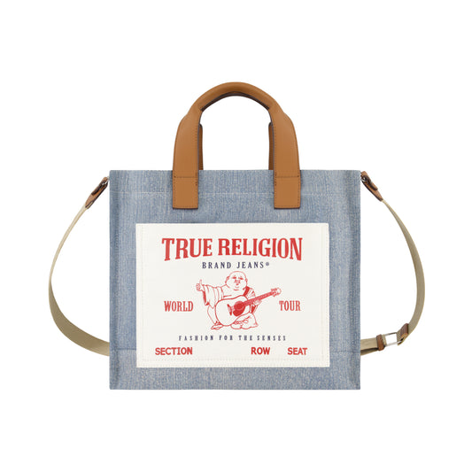 True Religion Medium Pocket Tote, Denim