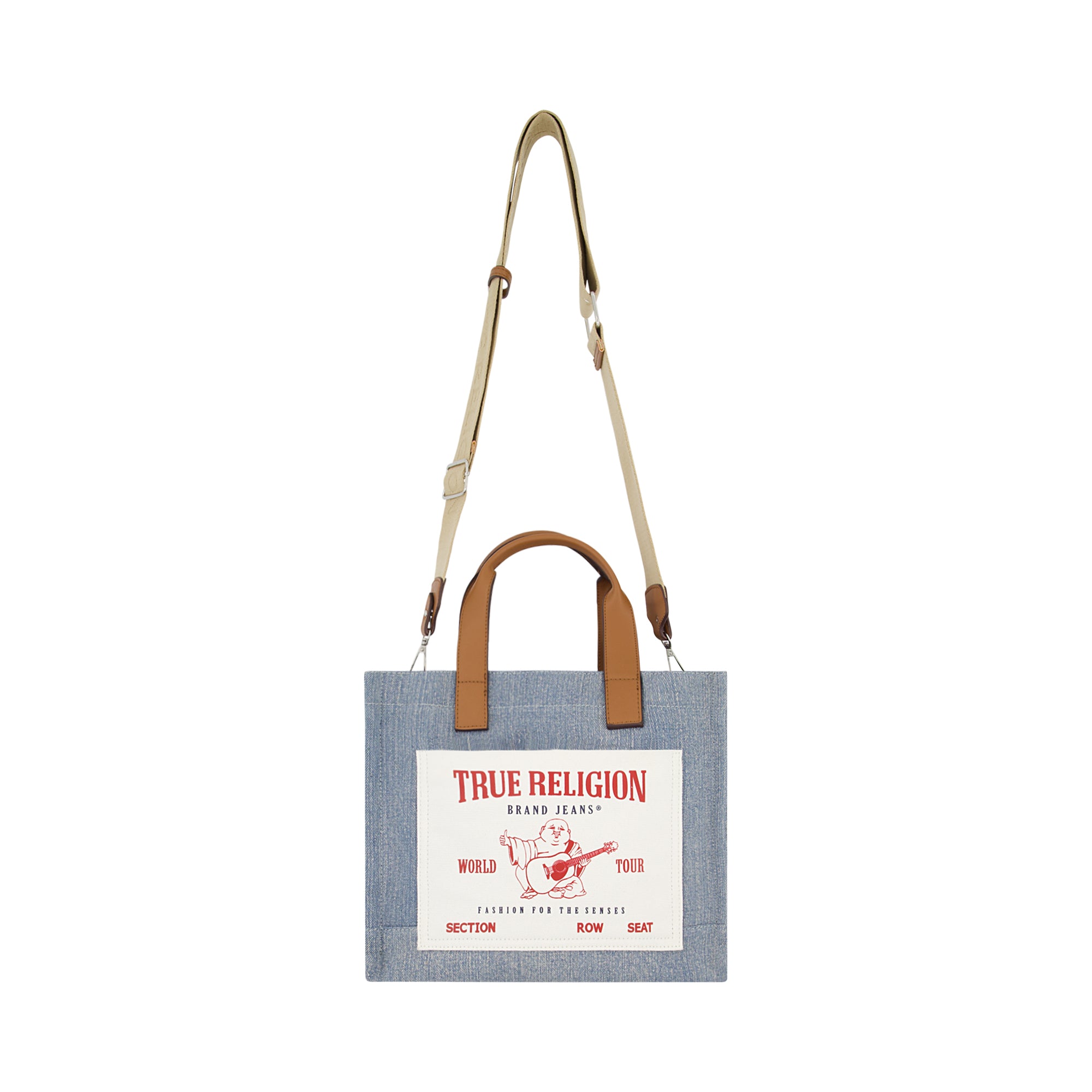 True Religion Medium Pocket Tote, Denim