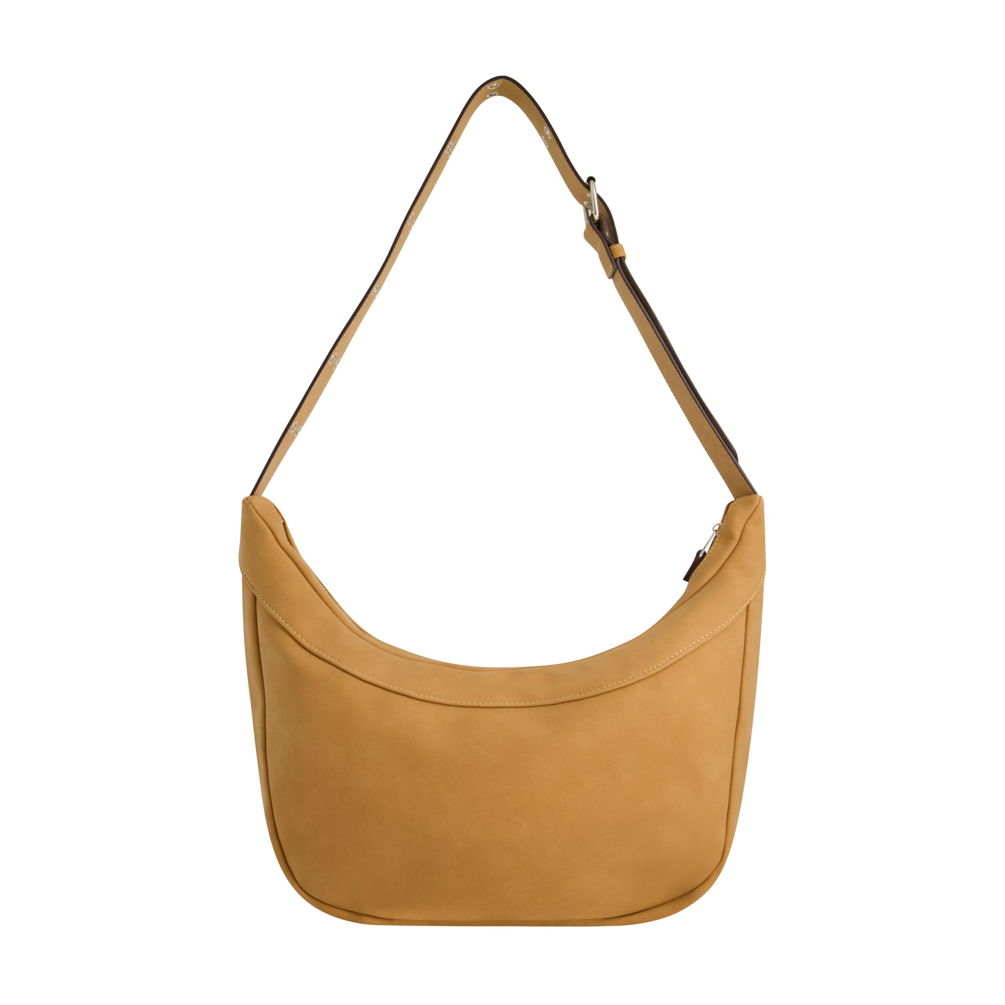 True Religion Suede Zip Top Hobo, Tan