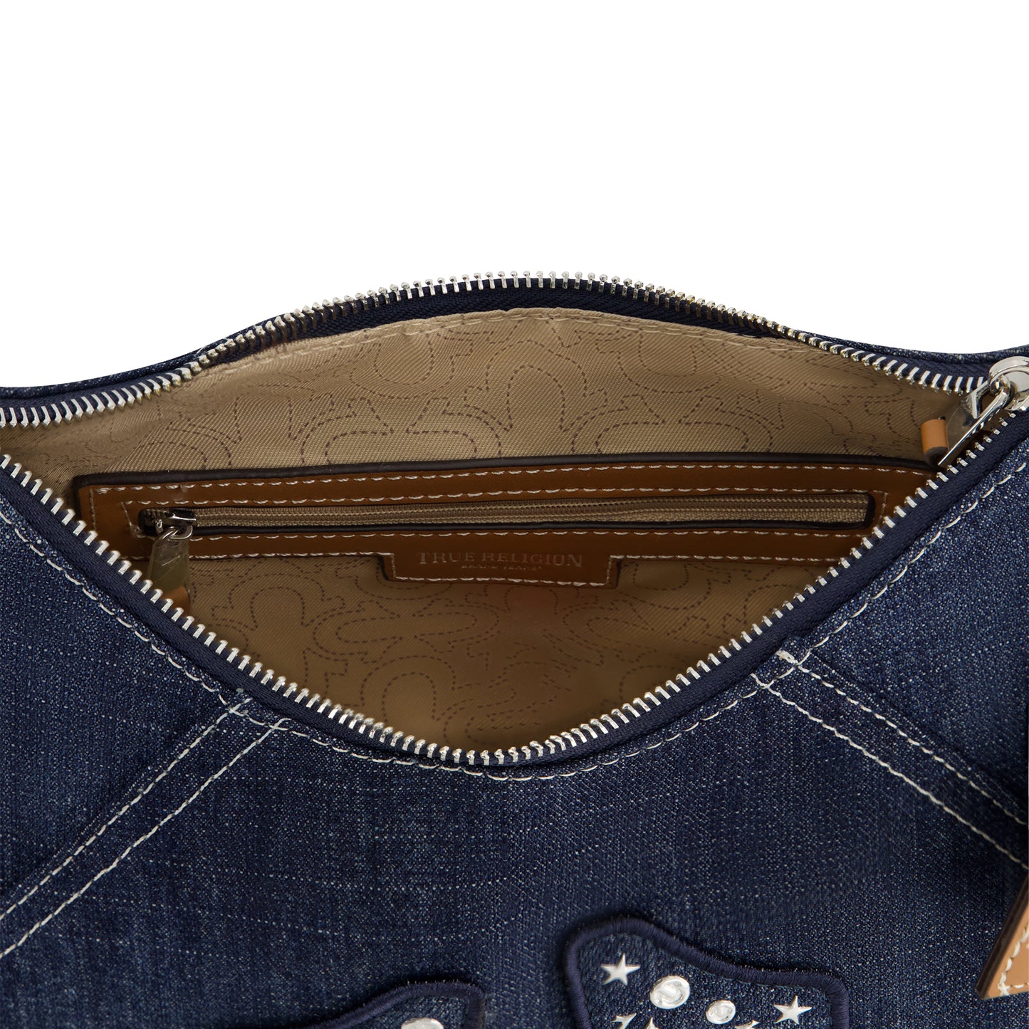 True Religion Strudded logo Denim Hobo, Denim