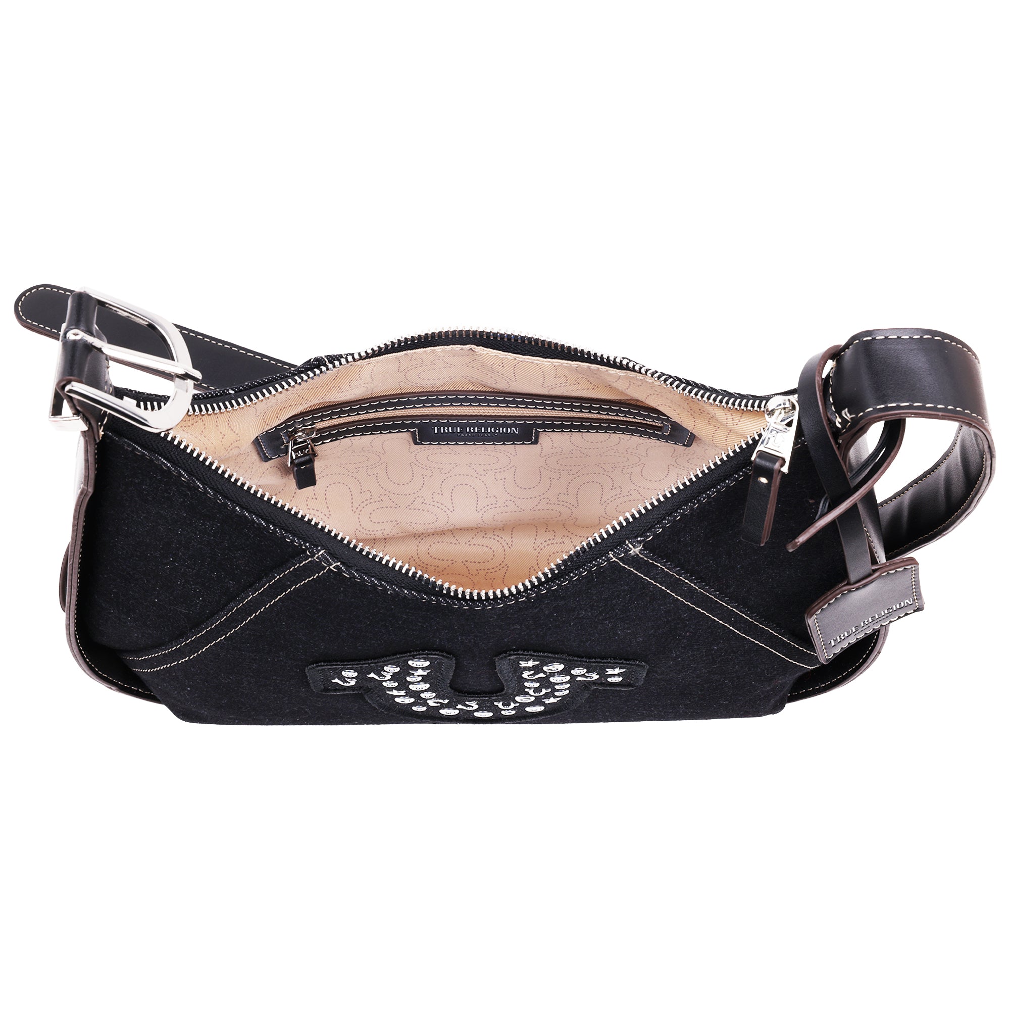 True Religon Strudded logo Denim Hobo