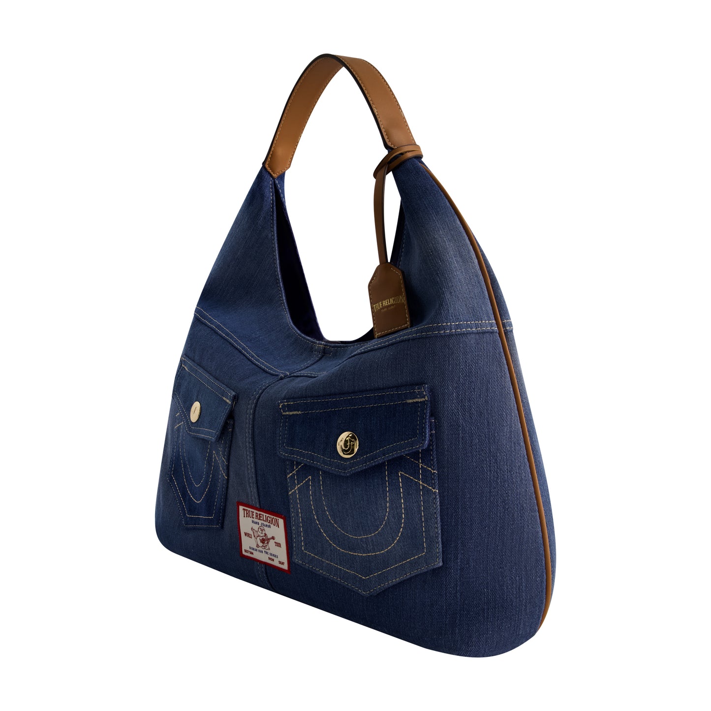 True Religion Horseshoe Pocket Large Hobo, Denim