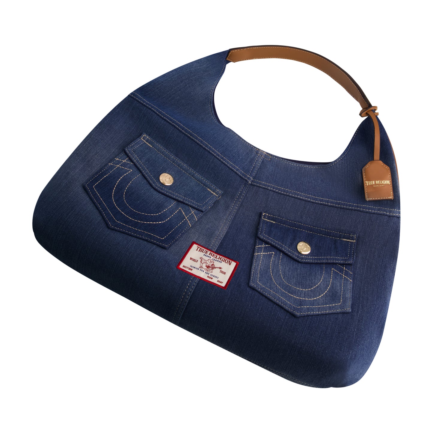True Religion Horseshoe Pocket Large Hobo, Denim