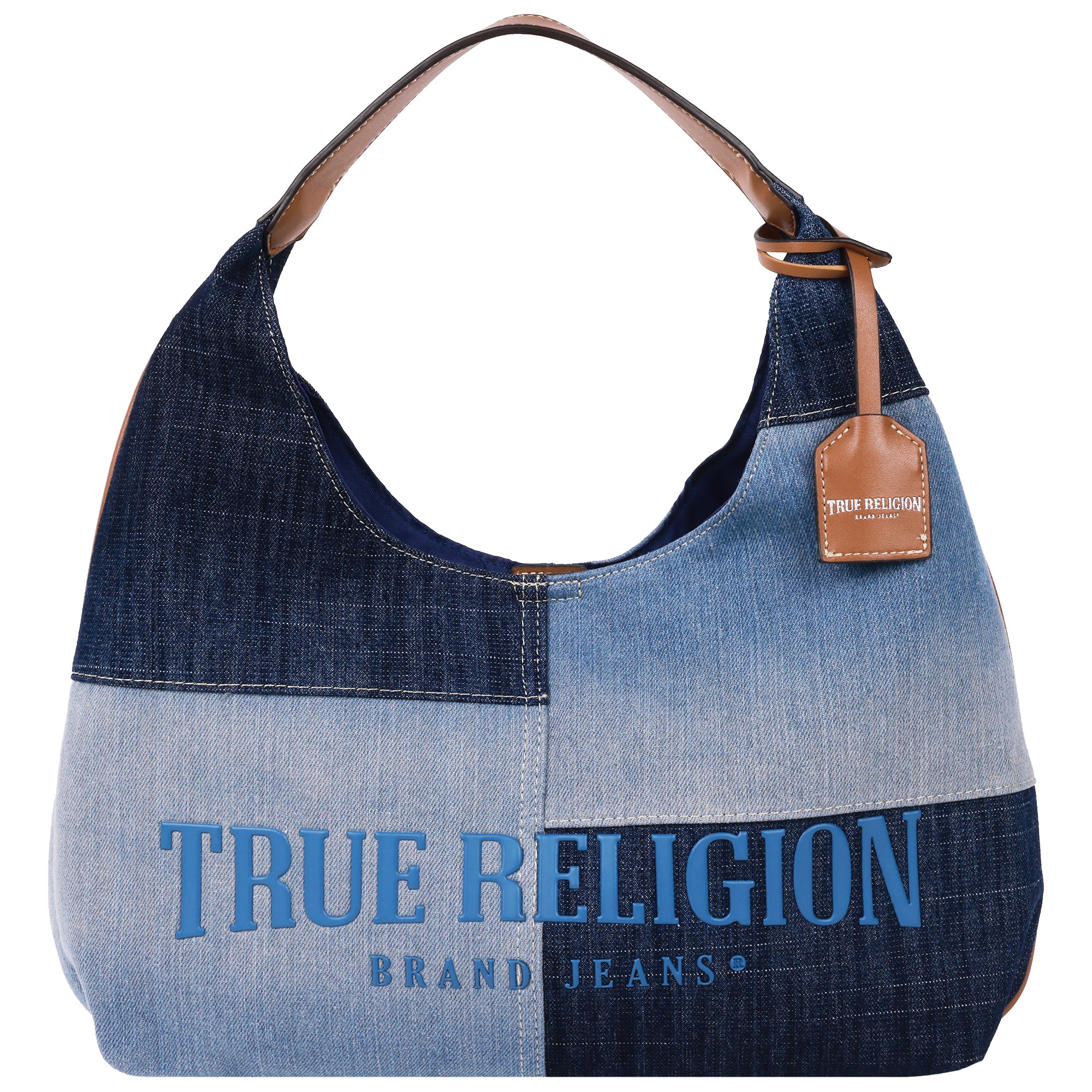 True Religion Patchwork Denim Hobo Bag