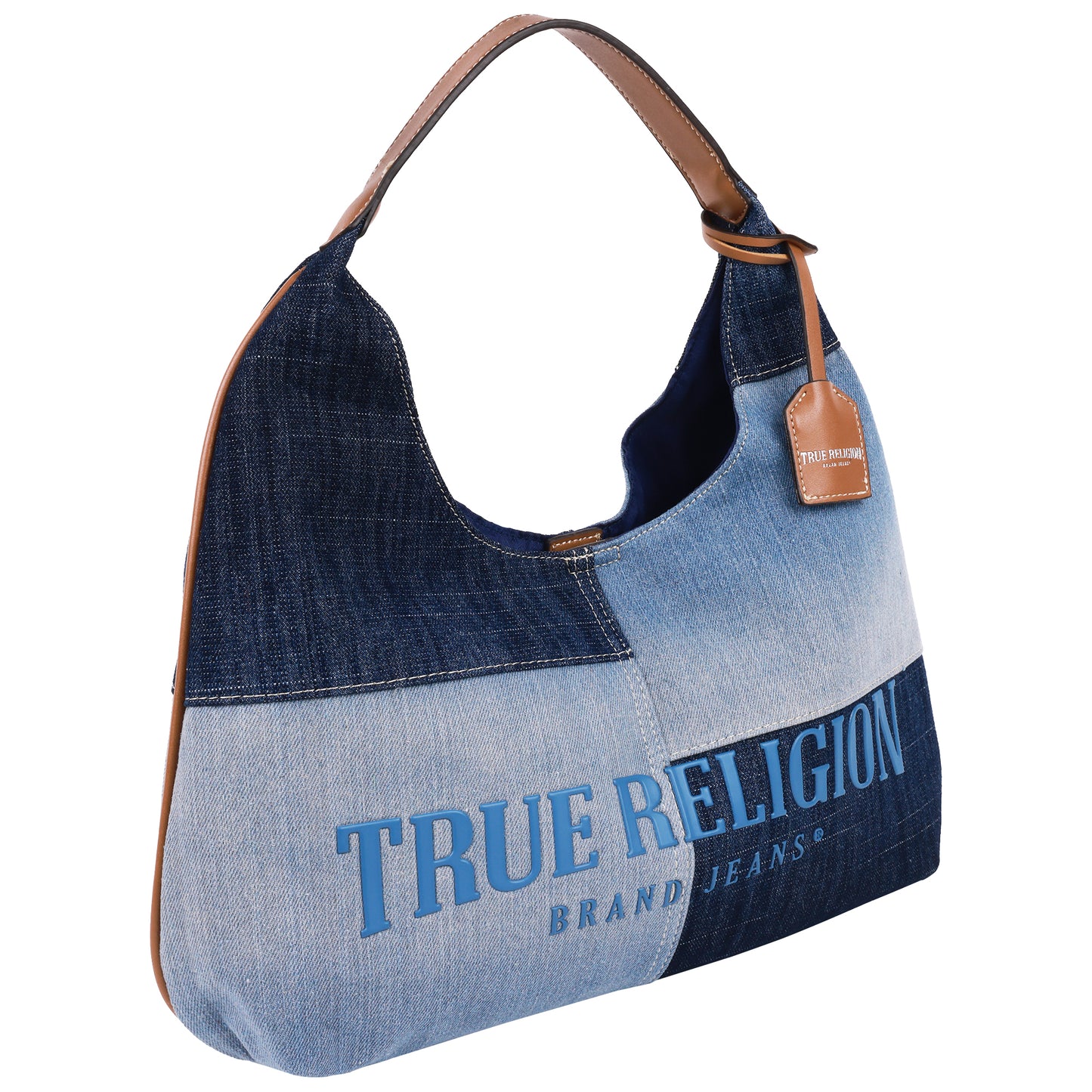 True Religion Patchwork Denim Hobo Bag