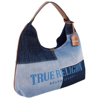 True Religion Patchwork Denim Hobo Bag