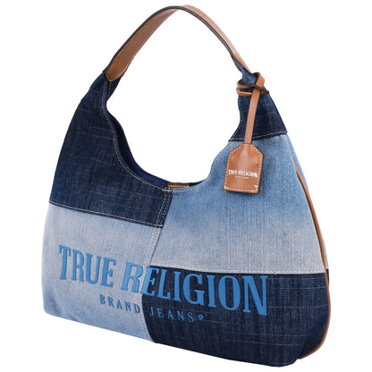 True Religion Patchwork Denim Hobo Bag