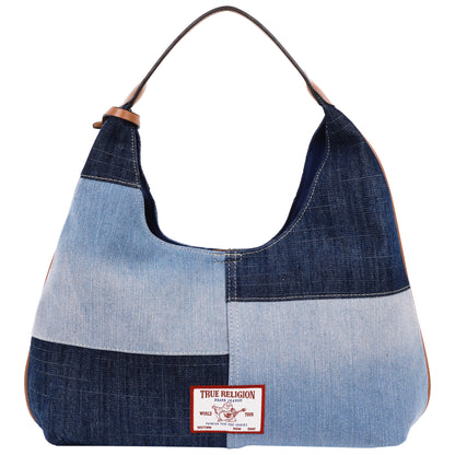 True Religion Patchwork Denim Hobo Bag