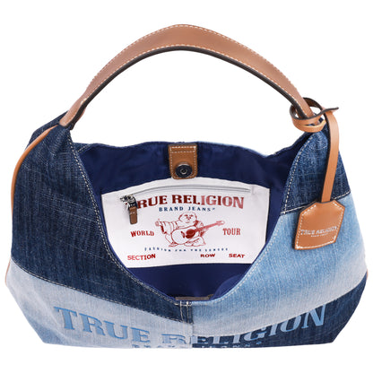 True Religion Patchwork Denim Hobo Bag