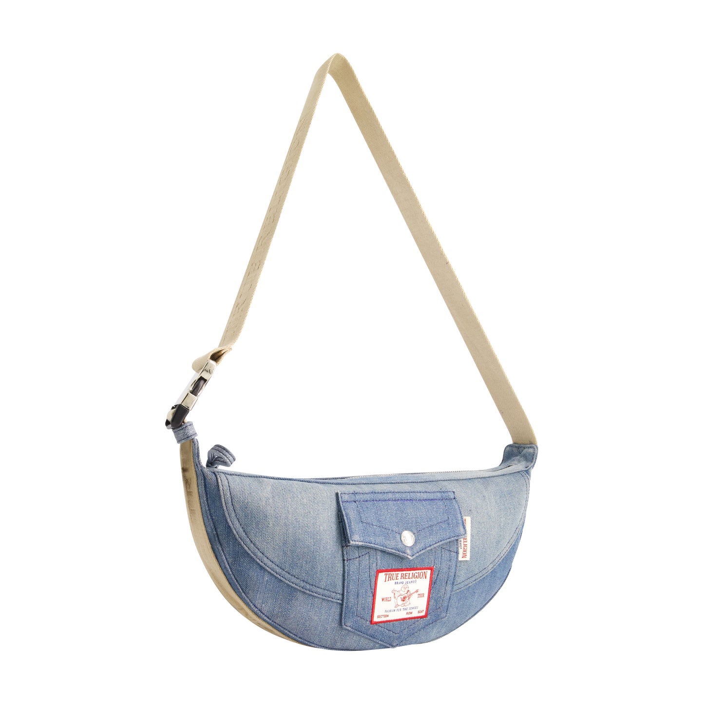 True Religion Washed Denim Hobo, Denim