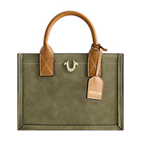 True Religion Modern Edge Suede Tote, Olive