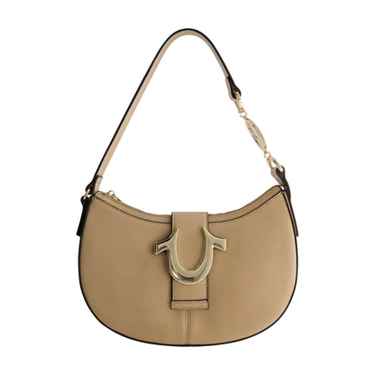 True Religion Horseshoe Strap Crescent Hobo, CAMEL