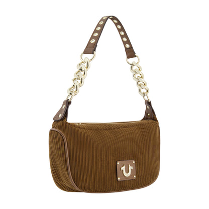 True Religion Corduroy chain Hobo, Brown