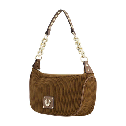 True Religion Corduroy chain Hobo, Brown