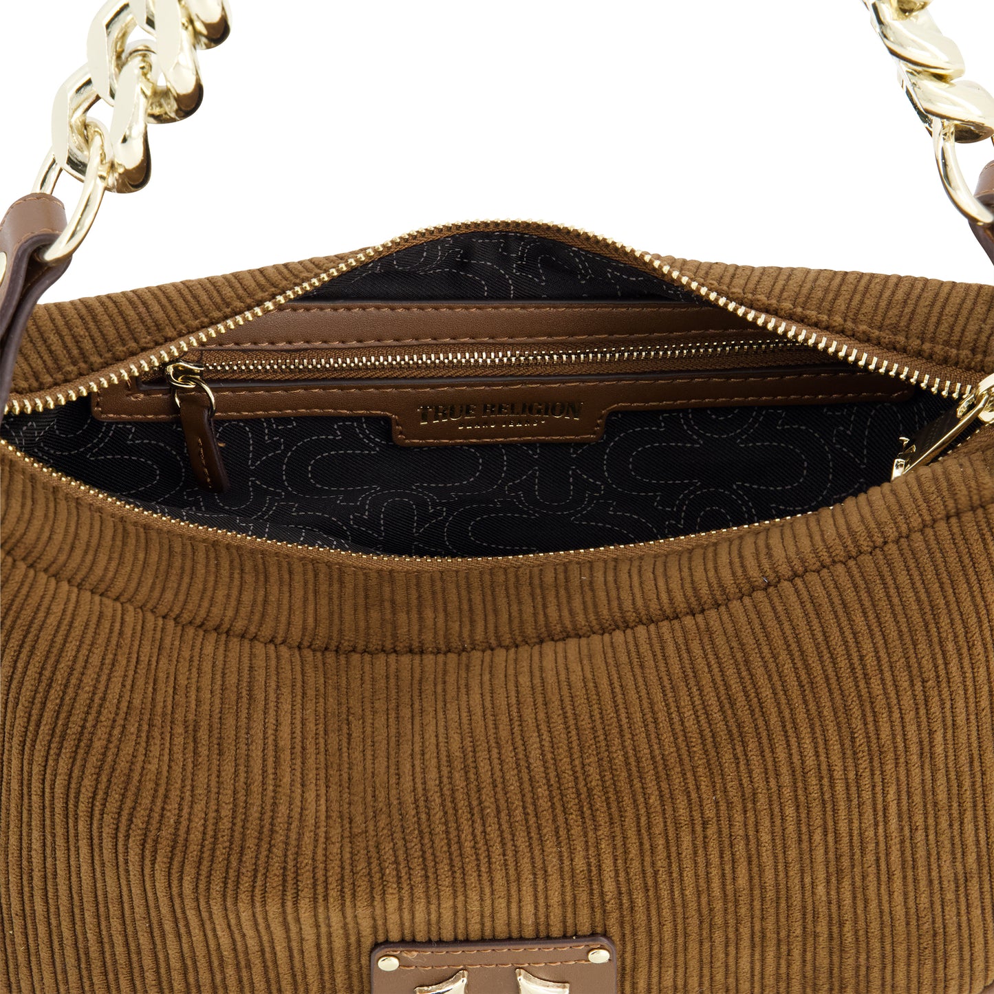 True Religion Corduroy chain Hobo, Brown