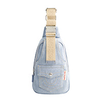 True Religion Denim Sling With Horseshoe Front Pocket, Denim