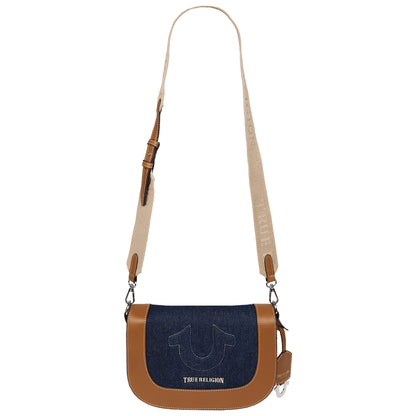 True Religion Denim Raised Horseshoe Crossbody Flap
