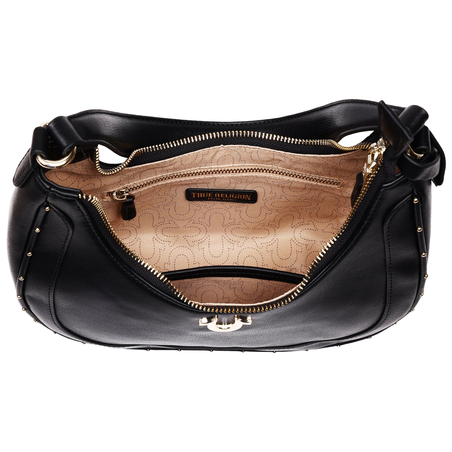 True Religion Zip Top Crescent Hobo Bag