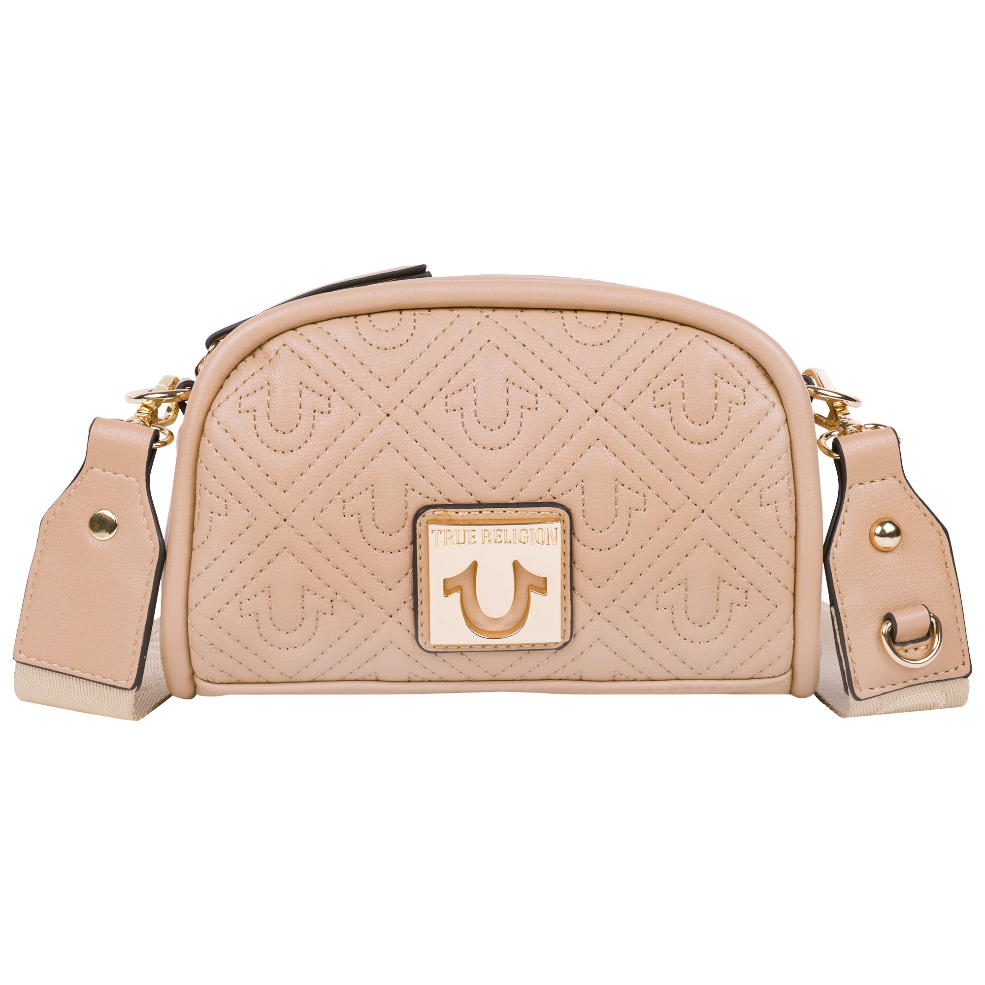 True Religion Metal Plaque Quilted Crossbody