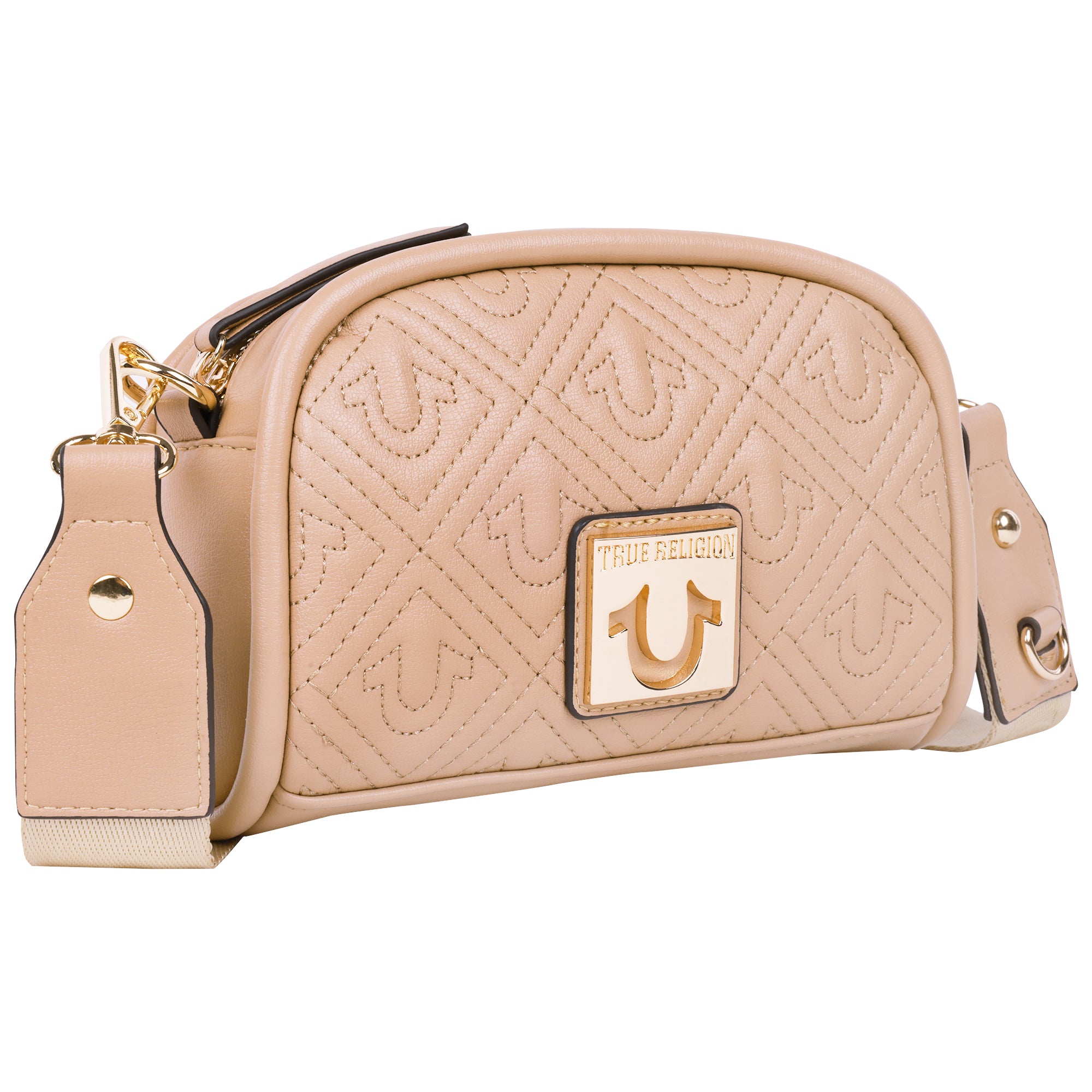 True Religion Metal Plaque Quilted Crossbody