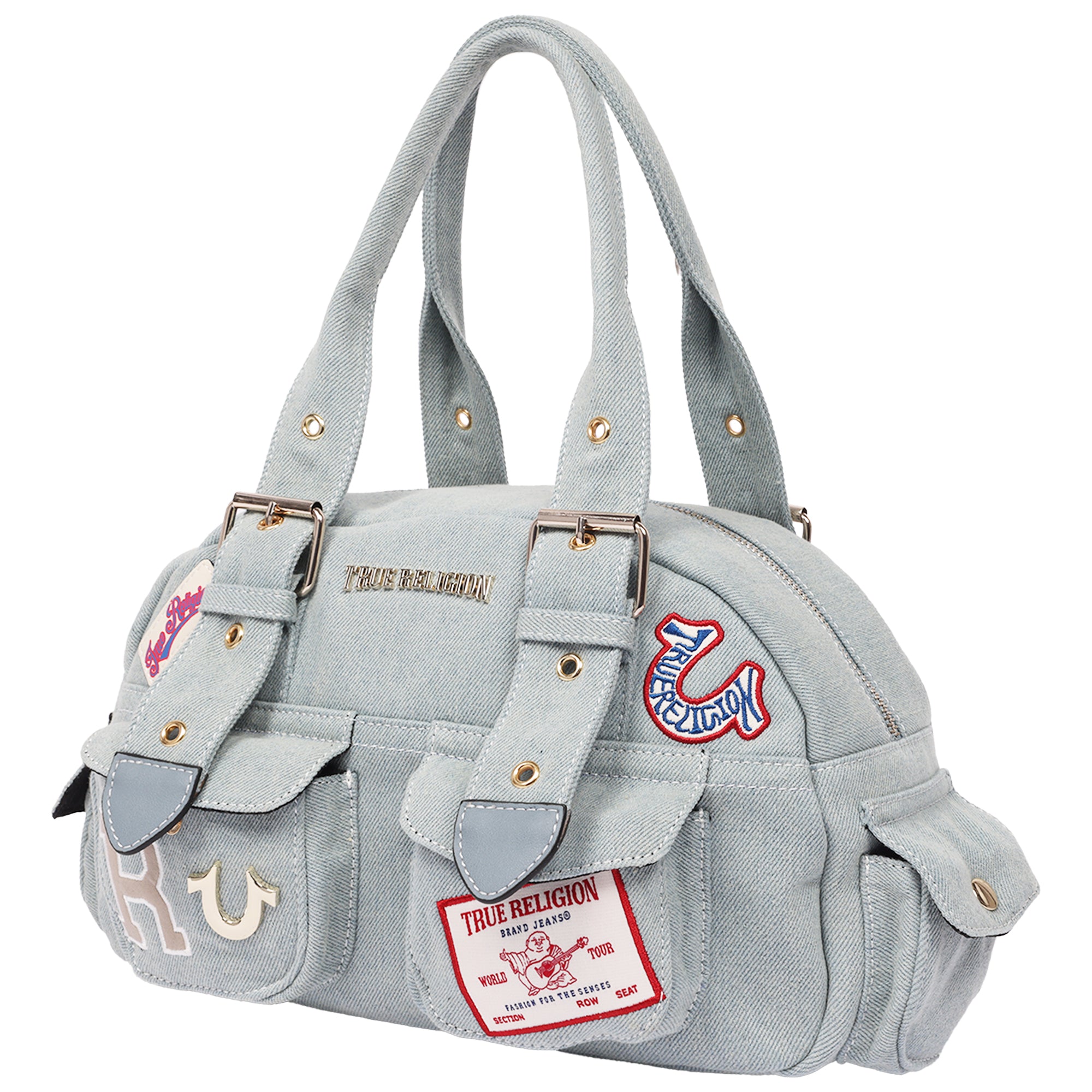 True Religion Multi-Patch Satchel