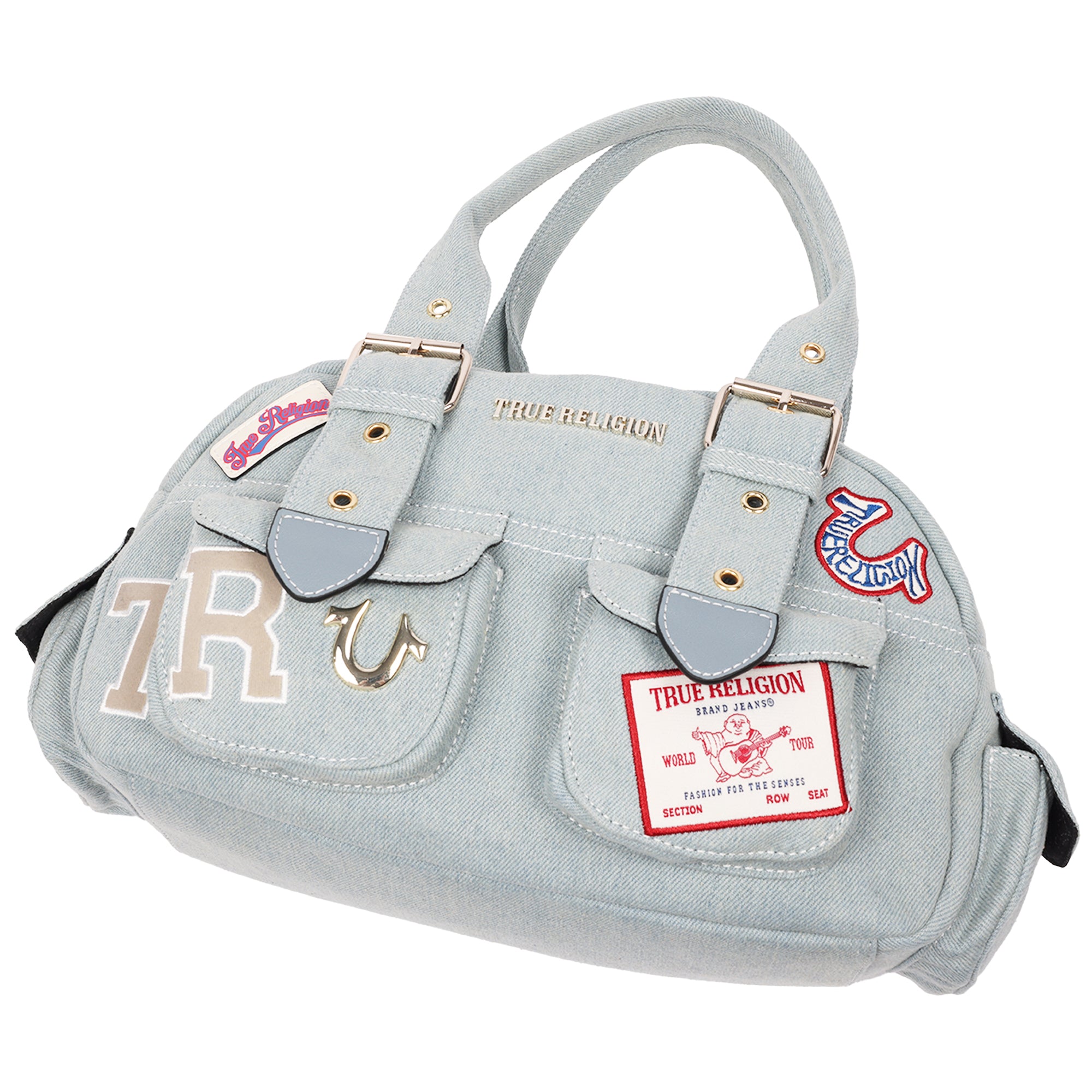 True Religion Multi-Patch Satchel