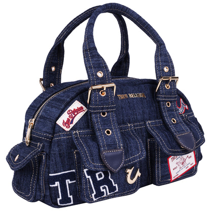 True Religion Multi-Patch Satchel