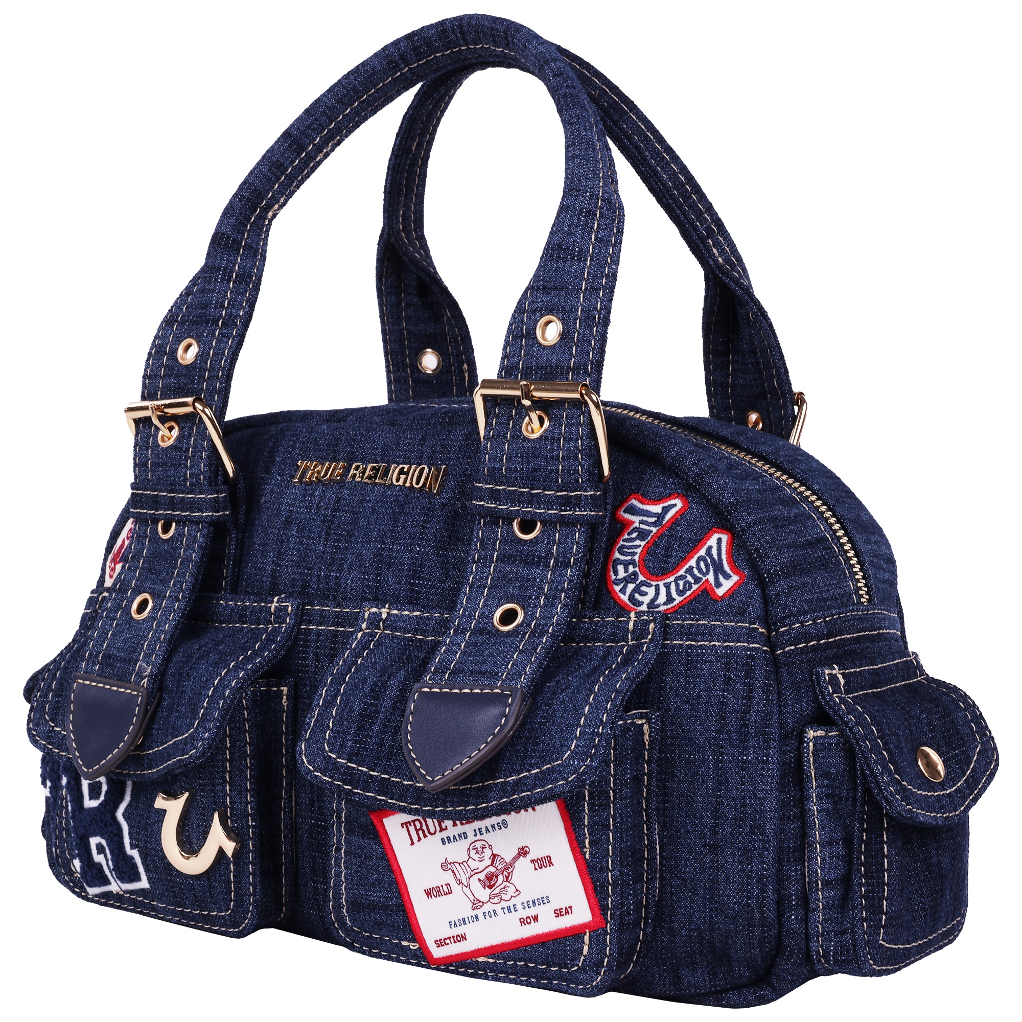 True Religion Multi-Patch Satchel