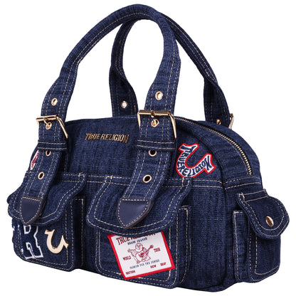True Religion Multi-Patch Satchel