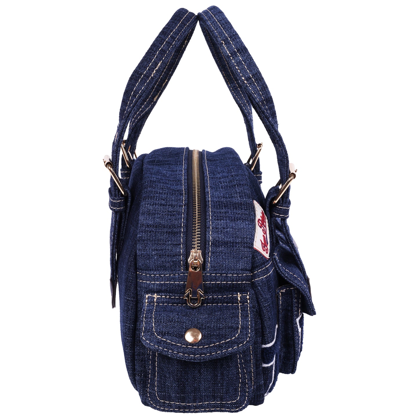 True Religion Multi-Patch Satchel