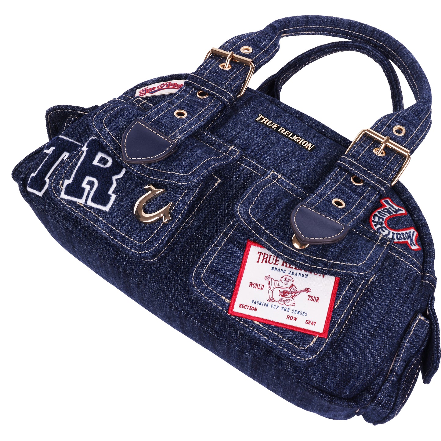 True Religion Multi-Patch Satchel